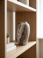 Rustic Distressed Frosted Stoneware Vase
