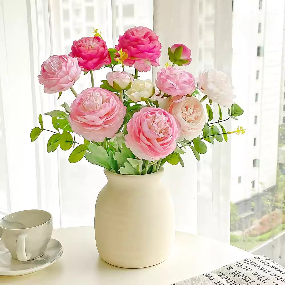 Composition florale fausse Ensemble renoncule vintage