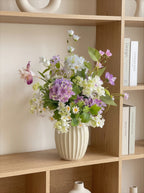 Romantic Purple and White Meadow Artificial Floral Arrangement