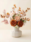 Faux Autumn Arrangement - Apricot Rose