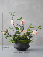 Luxury Zen Asian-Inspired Plum Blossom Artificial Floral Arrangement