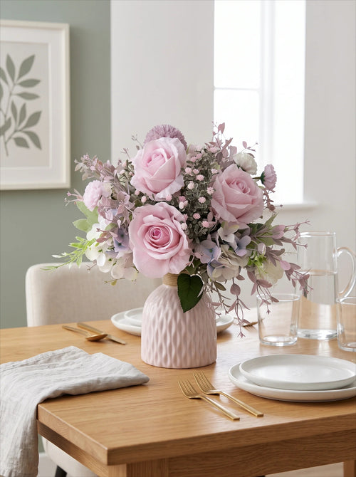 Blush Whisper Pink Artificial Floral Arrangement
