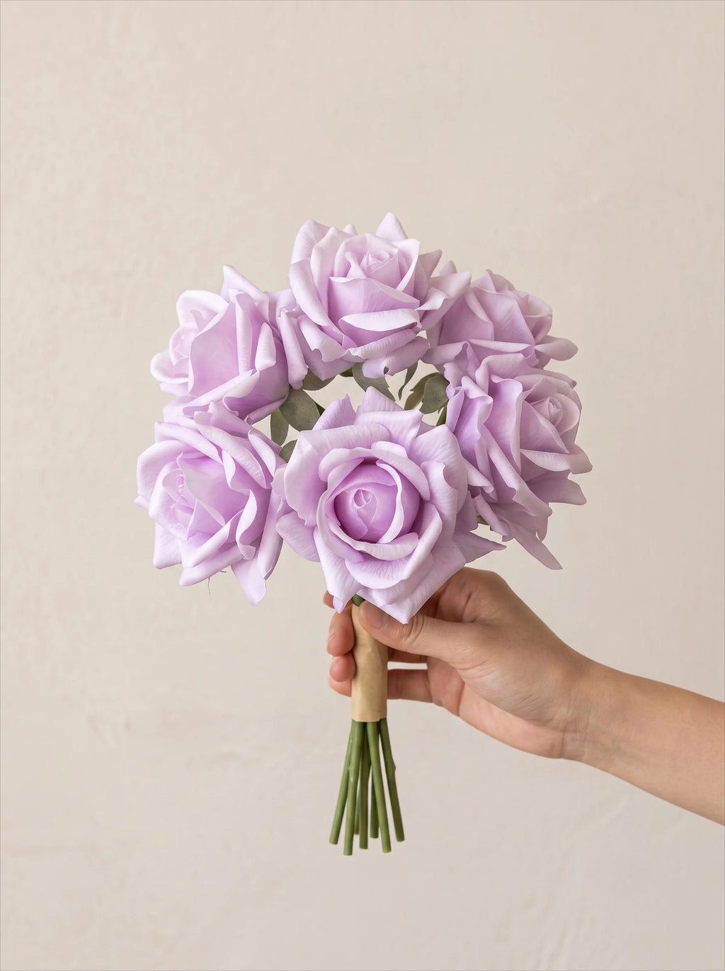 Faux Rose Arrangement - Lavender Rose (10 Stems / 10 Roses)