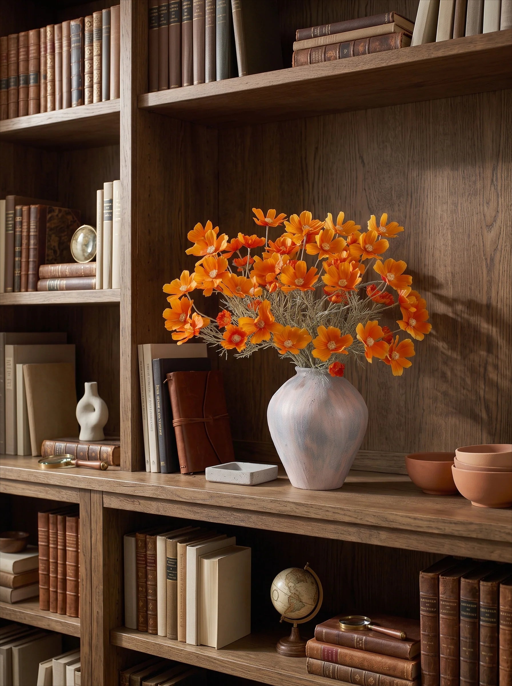 Orange Cosmos Artificial Flower Arrangement