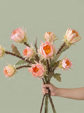 Aprikosen-Protea-Krone Kunstblumenarrangement