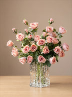 Dusk Blush Rose Faux Floral Arrangement