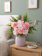 Fresh Meadow Pink Spherical Mum & Greenery Artificial Floral Arrangement