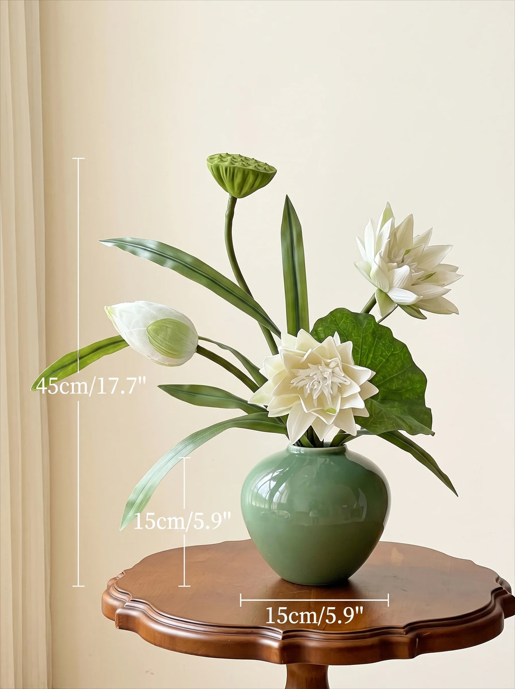 穏やかな禅の植物の傑作ラグジュアリー人工花アレンジメント