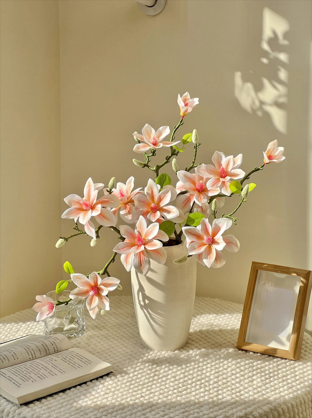 Luxe Ombré Magnolia Tabletop Faux Floral Arrangement