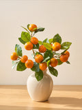 Premium Faux Mandarin Orange Stems Elegant Faux Floral Arrangement