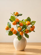 Premium Faux Mandarin Orange Stems Elegant Artificial Floral Arrangement