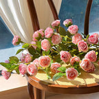 Blush Bubble-Rosen-Cluster Kunstblumenarrangement