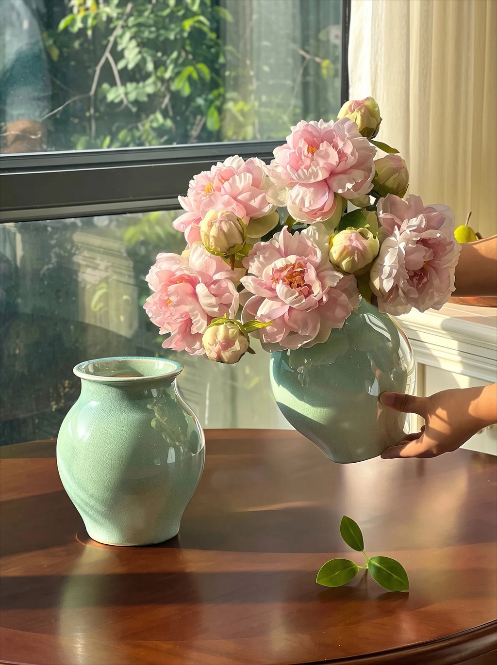 Celadon Green Crackle Glaze Vase