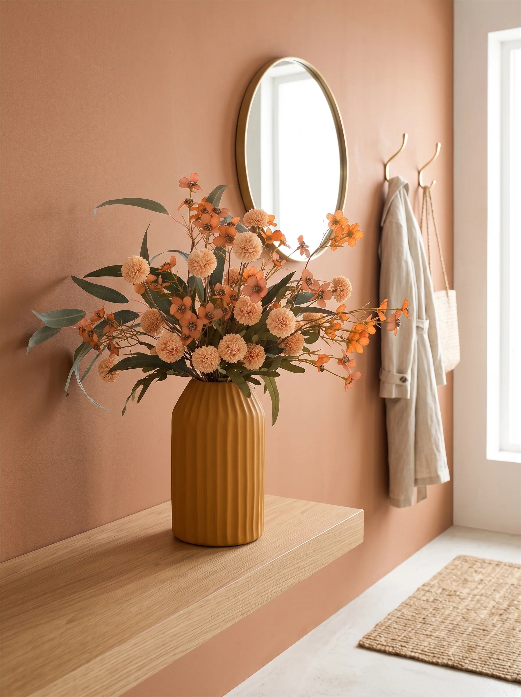 Autumn Wildflower & Dandelion Artificial Floral Arrangement