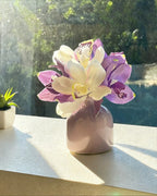 Arrangement floral artificiel Cymbidium Lavande