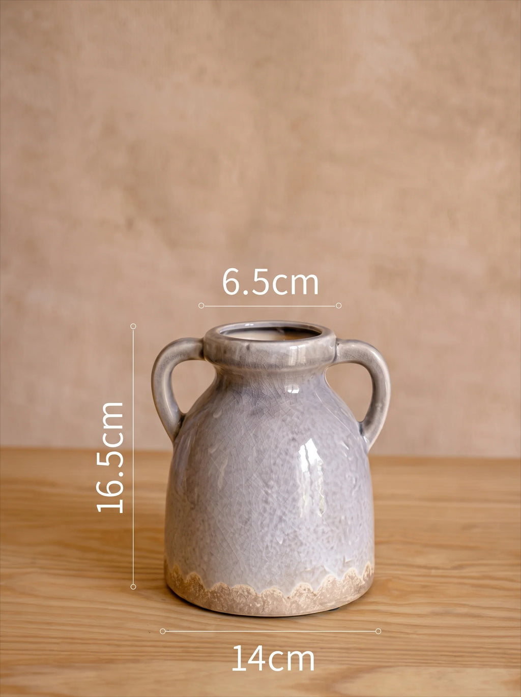 Vase en céramique vintage à double anse