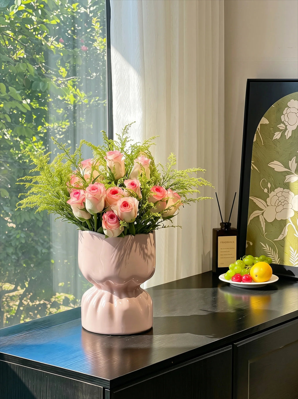 Moderner Künstlerischer Faltkeramik-Taschenvase  