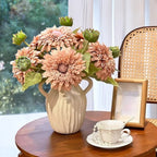 Vintage flauschige Sonnenblume Kunstblumenarrangement