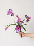 Refined Serene Purple Iris Real-Touch Artificial Floral Arrangement
