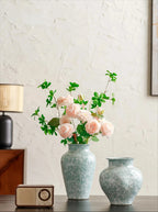Modern Mint Snowflake Glaze Ceramic Vase