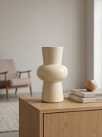 Retro Ceramic Vase - Light Yellow