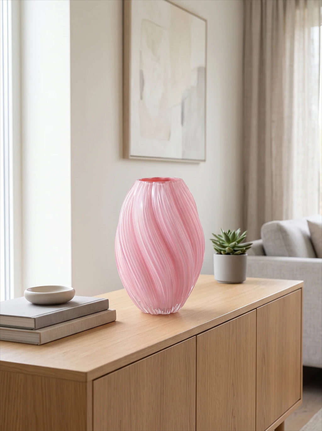 Ripple Art Glass Vase