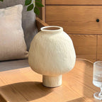 Organic Textured Off-White Ceramic Vase