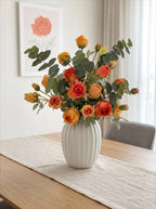 Luxury Burnt Orange Rose Modern Artificial Floral Arrangement