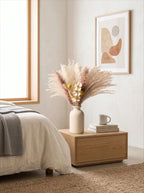 Faux Pampas Grass & Blossom Neutral Artisan Arrangement