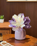 Arrangement floral artificiel Cymbidium Lavande