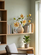 Arrangement floral artificiel Magnolia Jaune Vintage avec Vase