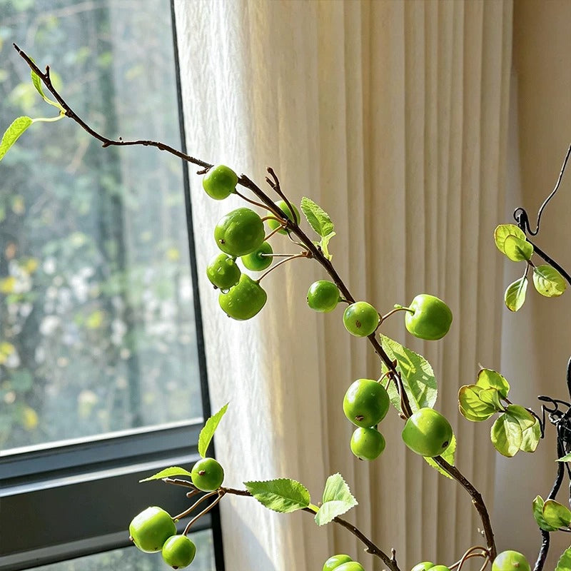 Luxury Oriental Zen Green Berry Artificial Floral Arrangement