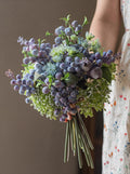 Elegant Blue-Purple Faux Blueberry & Berry Branch Arrangement