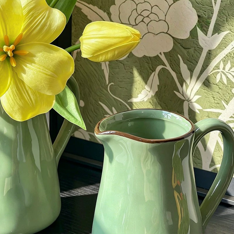 Golden Tulip Artificial Floral Arrangement for Warm Minimalist Living Spaces