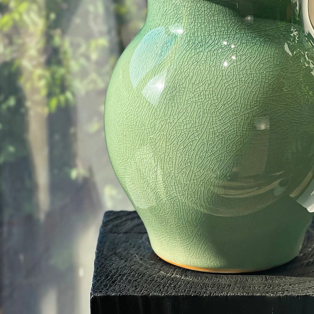 Celadon Green Crackle Glaze Vase