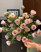 Schemer Blush Roos Faux Bloemstuk