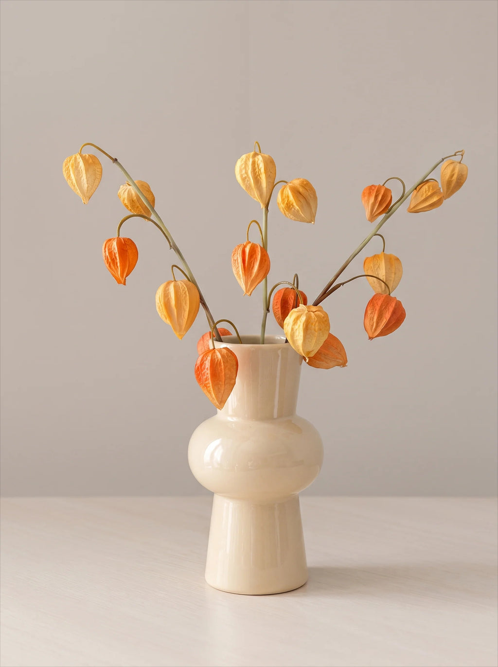 Retro Ceramic Vase - Light Yellow