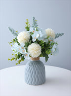 Serene Coastal Breeze Blue & White Artificial Floral Arrangement