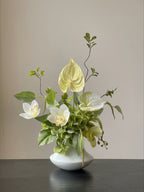 Serene Forest Anthurium Orchid Botanical Faux Floral Arrangement