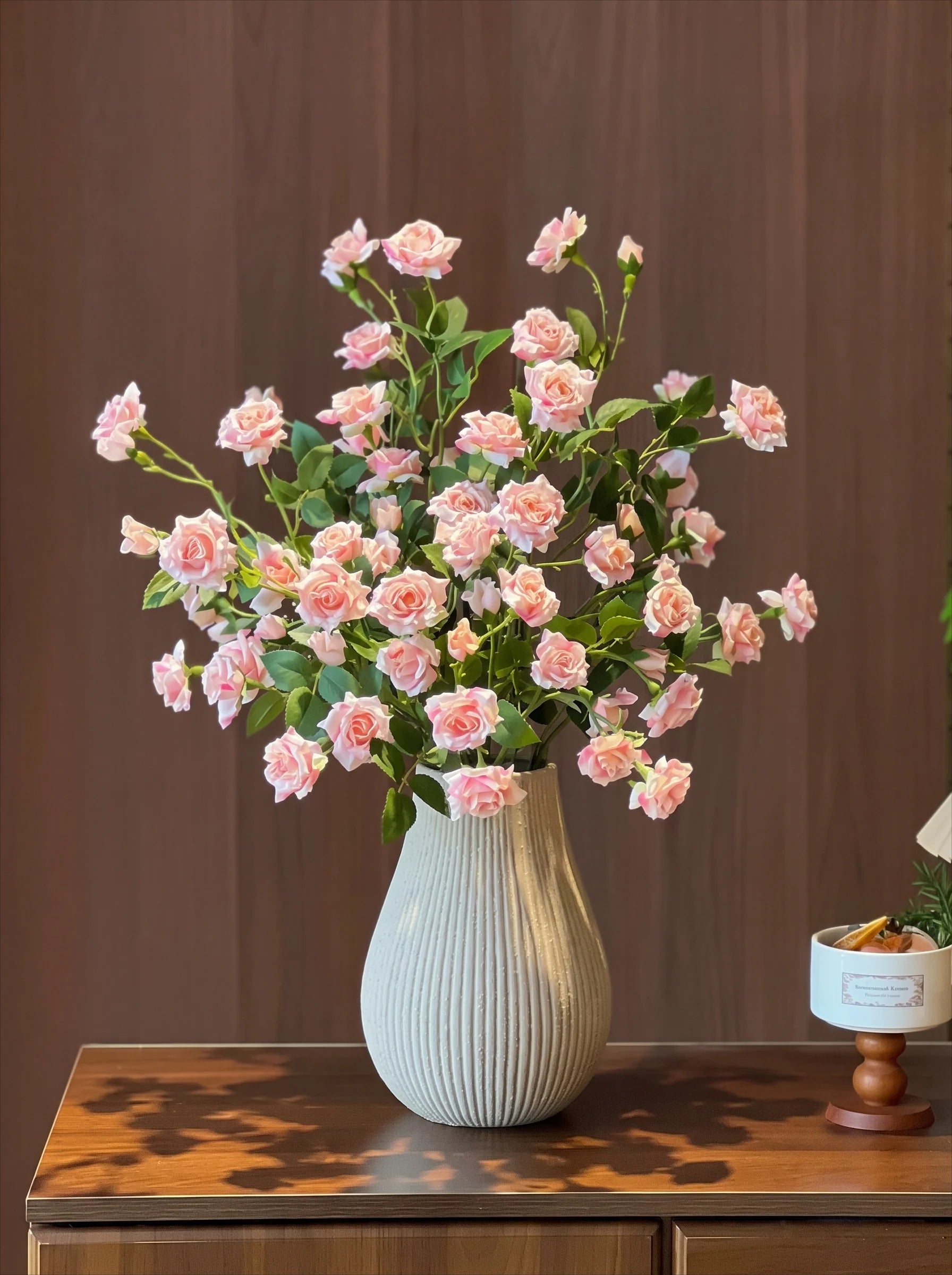 Blush Bubble Rose Künstliche Blumenarrangement