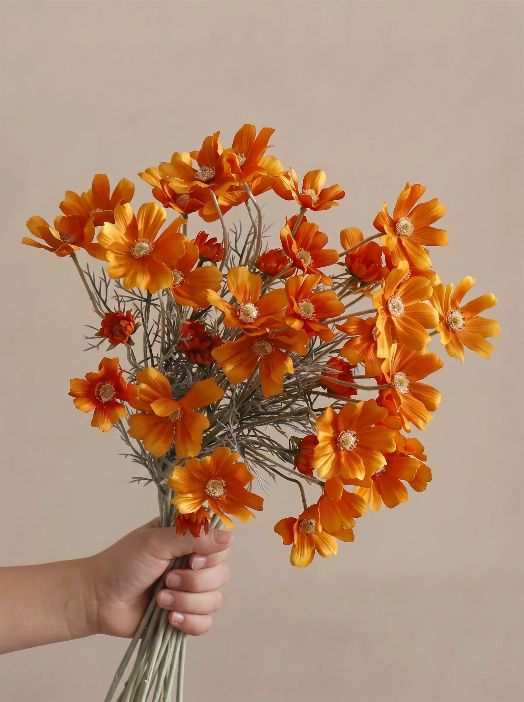 Orange Cosmos Artificial Flower Arrangement