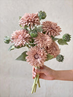 Vintage Fluffy Sunflower Faux Floral Arrangement