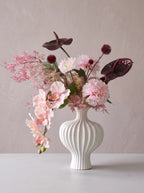 Misty Blush Wabi-Sabi Vase Faux Floral Arrangement