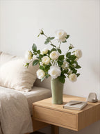 Luxurious Romantic White Starry Rose Faux Floral Arrangement