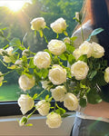Luxe Witte Sprayroos Faux Bloemstuk