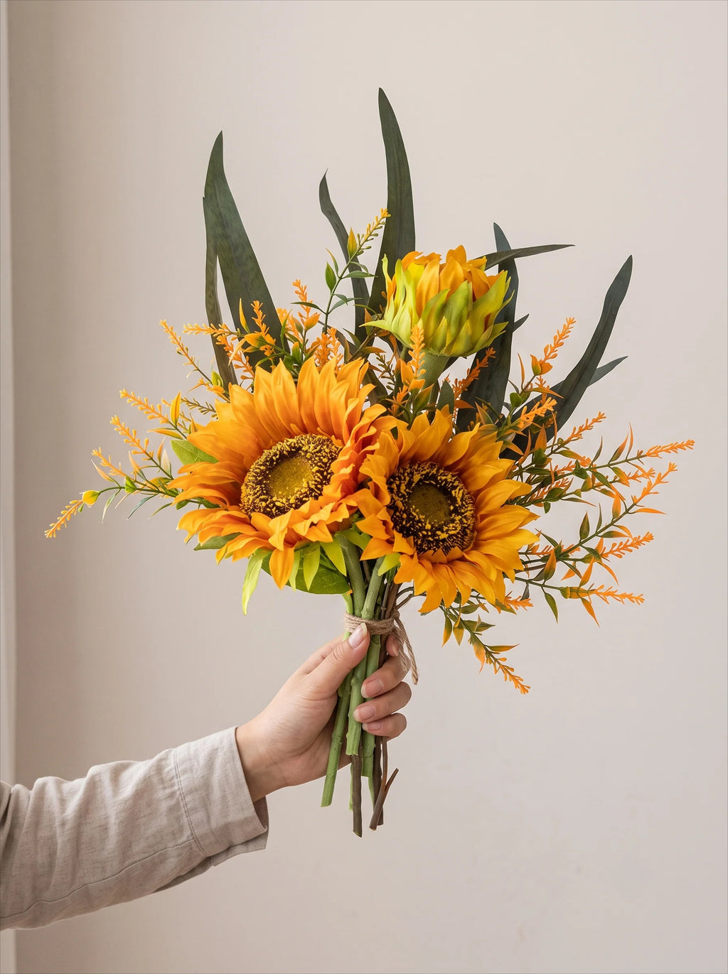 Sunny Splendor Sunflower Artificial Floral Arrangement