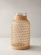 Woven Rattan Vase - Natural
