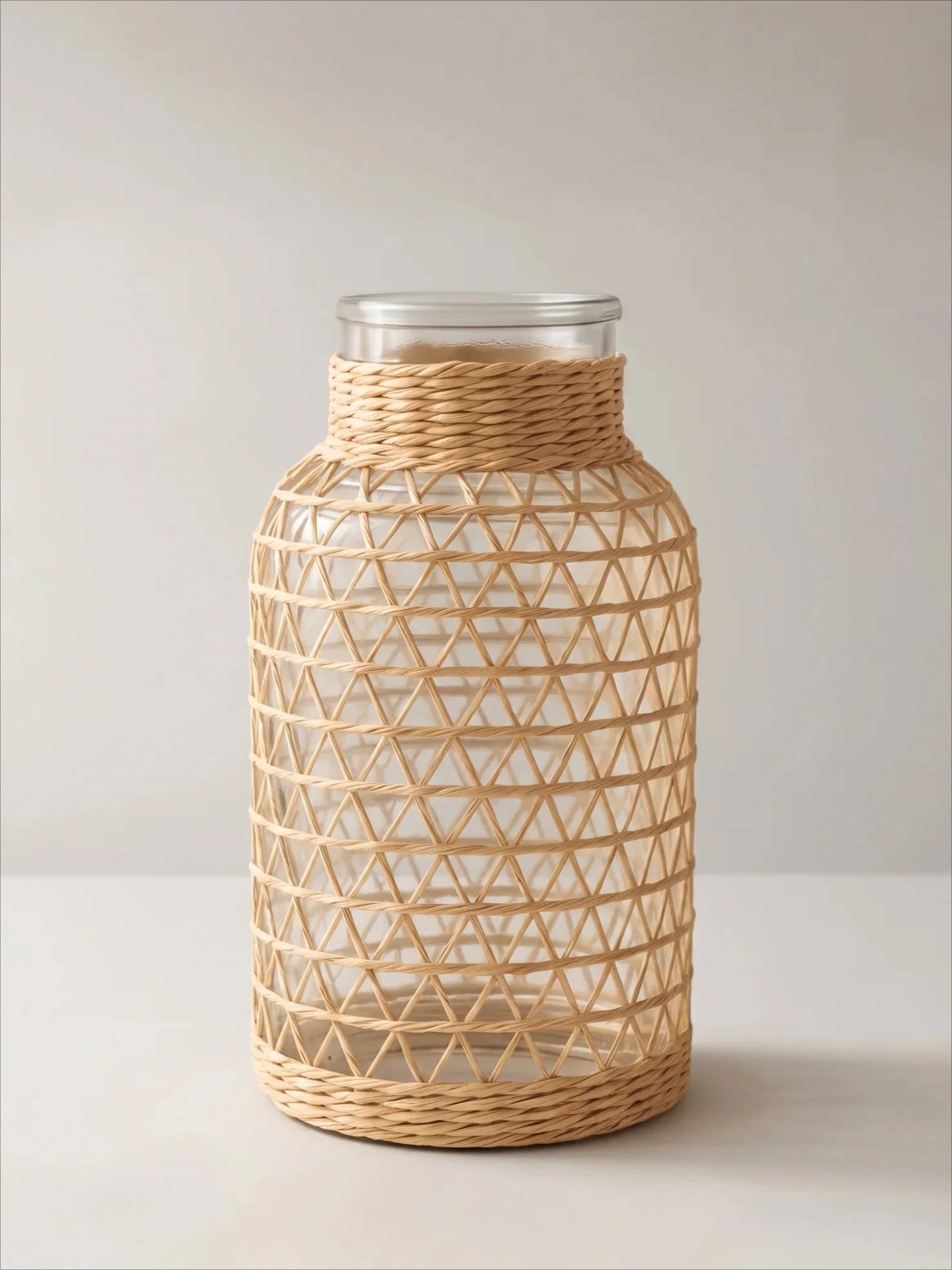 Woven Rattan Vase - Natural