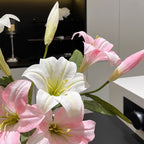 Ethereal Lily Bloom Faux Floral Arrangement