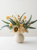 Textured Globe Vase - Creamy White